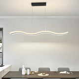 Suspension ondulée moderne LED dimmable en acrylique pour salle à manger