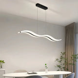 Suspension ondulée moderne LED dimmable en acrylique pour salle à manger