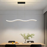 Suspension ondulée moderne LED dimmable en acrylique pour salle à manger