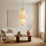 Suspension en papier de riz japonaise blanche pour salon