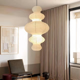 Suspension en papier de riz japonaise blanche pour salon