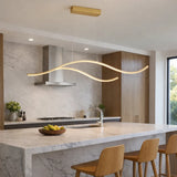 Suspension vague moderne à LED dimmable pour îlot de cuisine
