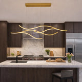 Suspension vague moderne à LED dimmable pour îlot de cuisine