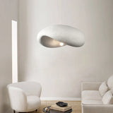 Suspension wabi sabi blanche LED hauteur réglable pour salle à manger