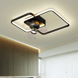 Ventilateur de plafond avec lumière LED design moderne oscillation à 360° moteur DC silencieux dimmable 6 vitesses pour chambre