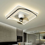 Ventilateur de plafond avec lumière LED design moderne oscillation à 360° moteur DC silencieux dimmable 6 vitesses pour chambre