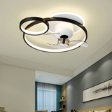 Ventilateur de plafond avec lumière LED design moderne oscillation à 360° moteur DC silencieux dimmable 6 vitesses pour chambre