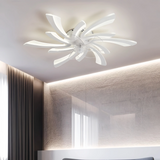 Ventilateur de plafond design moderne avec lumière LED silencieux mode été hiver 6 vitesses et minuterie pour chambre