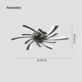 Ventilateur de plafond design moderne avec lumière LED silencieux mode été hiver 6 vitesses et minuterie pour chambre