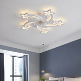 Ventilateur de plafond design avec lumière blanc moderne silencieux et réversible pour salon