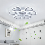 Ventilateur de plafond design avec lumière blanc moderne silencieux et réversible pour salon