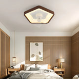Ventilateur de plafond en bois avec lumière scandinave LED dimmable silencieux oscillation à 360° moteur DC pour chambre