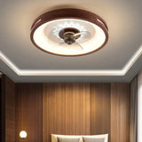 Ventilateur de plafond en bois avec lumière scandinave silencieux dimmable moteur DC Ø 50 cm pour chambre
