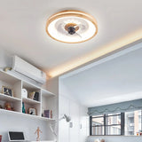 Ventilateur de plafond en bois avec lumière scandinave silencieux dimmable moteur DC Ø 50 cm pour chambre