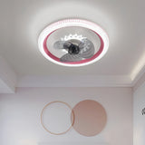 Ventilateur de plafond silencieux avec lumière moderne LED dimmable 3 vitesses Ø 50 cm pour chambre
