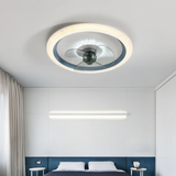 Ventilateur de plafond silencieux avec lumière moderne LED dimmable 3 vitesses Ø 50 cm pour chambre
