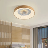 Ventilateur de plafond avec lumière silencieux LED dimmable moteur DC mode été hiver scandinave Ø 50 cm pour chambre