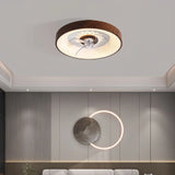 Ventilateur de plafond avec lumière silencieux LED dimmable moteur DC mode été hiver scandinave Ø 50 cm pour chambre