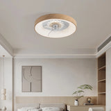 Ventilateur de plafond avec lumière silencieux LED dimmable moteur DC mode été hiver scandinave Ø 50 cm pour chambre