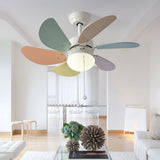 Ventilateur de plafond enfant coloré avec lumière LED silencieux moteur DC 3 vitesses mode été hiver télécommande minuterie