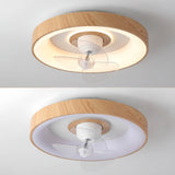 Ventilateur de plafond silencieux avec lumière scandinave LED dimmable moteur DC 6 vitesses avec oscillation à 360° pour chambre