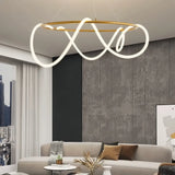 Suspension Anneau Design Contemporain Dimmable pour Salle à Manger