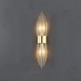 Applique Murale Art Deco Verre Dorée LED Pour Salon