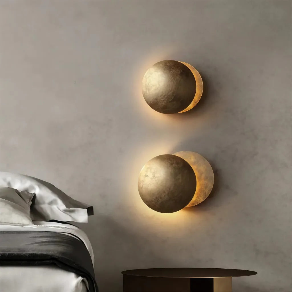 Applique Murale Ronde Design Contemporain Rotative Pour Chevet