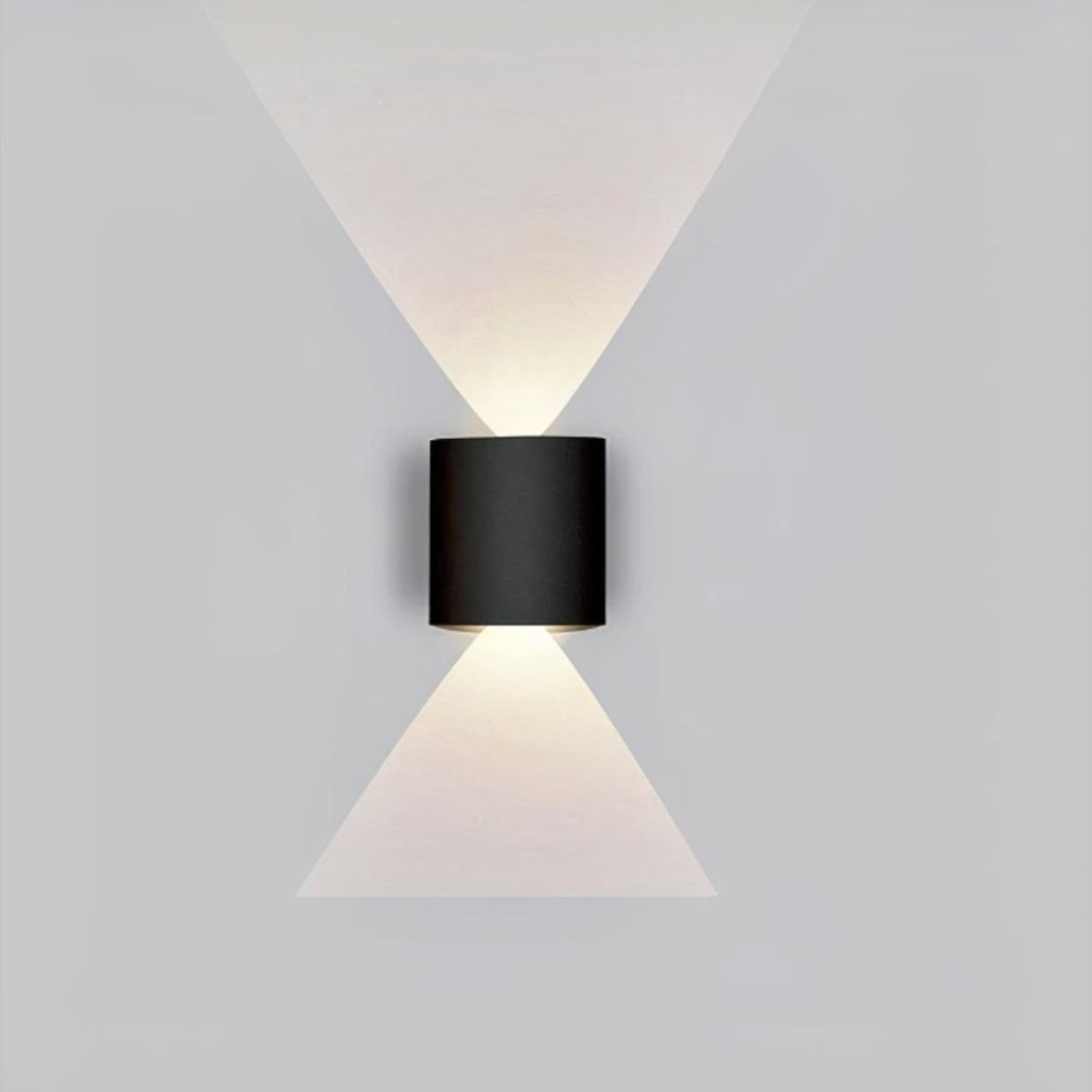 Applique Murale Haut et Bas LED Noire Minimaliste Pour Salon
