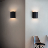 Applique Murale Eclairage Haut et Bas Scandinave Striée Salon