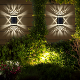 Applique Solaire Murale Extérieur LED Design Moderne Décorative Noire