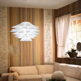 Suspension Origami LED Décorative Fleur Design Moderne Blanc