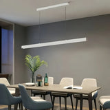 Suspension linéaire minimaliste LED dimmable en aluminium pour salle à manger