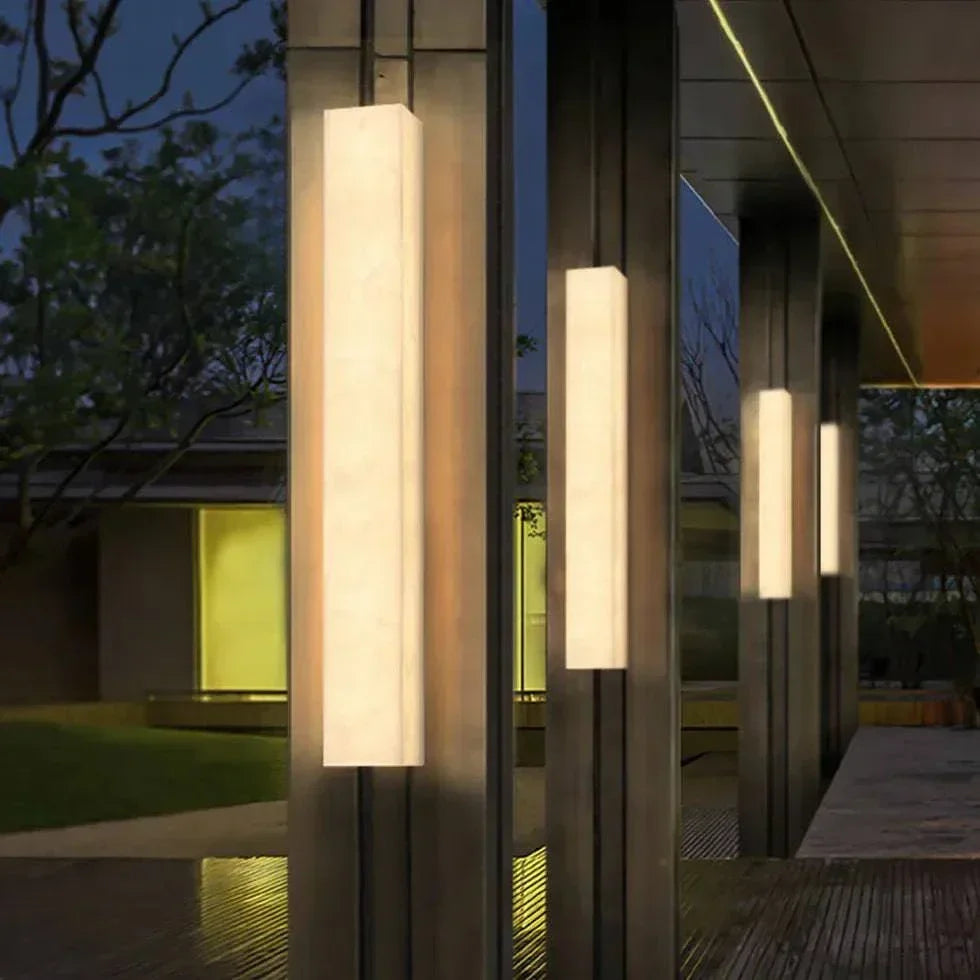 Applique D'Extérieur Led Bord En Résine Blanche - Lampe Magasin