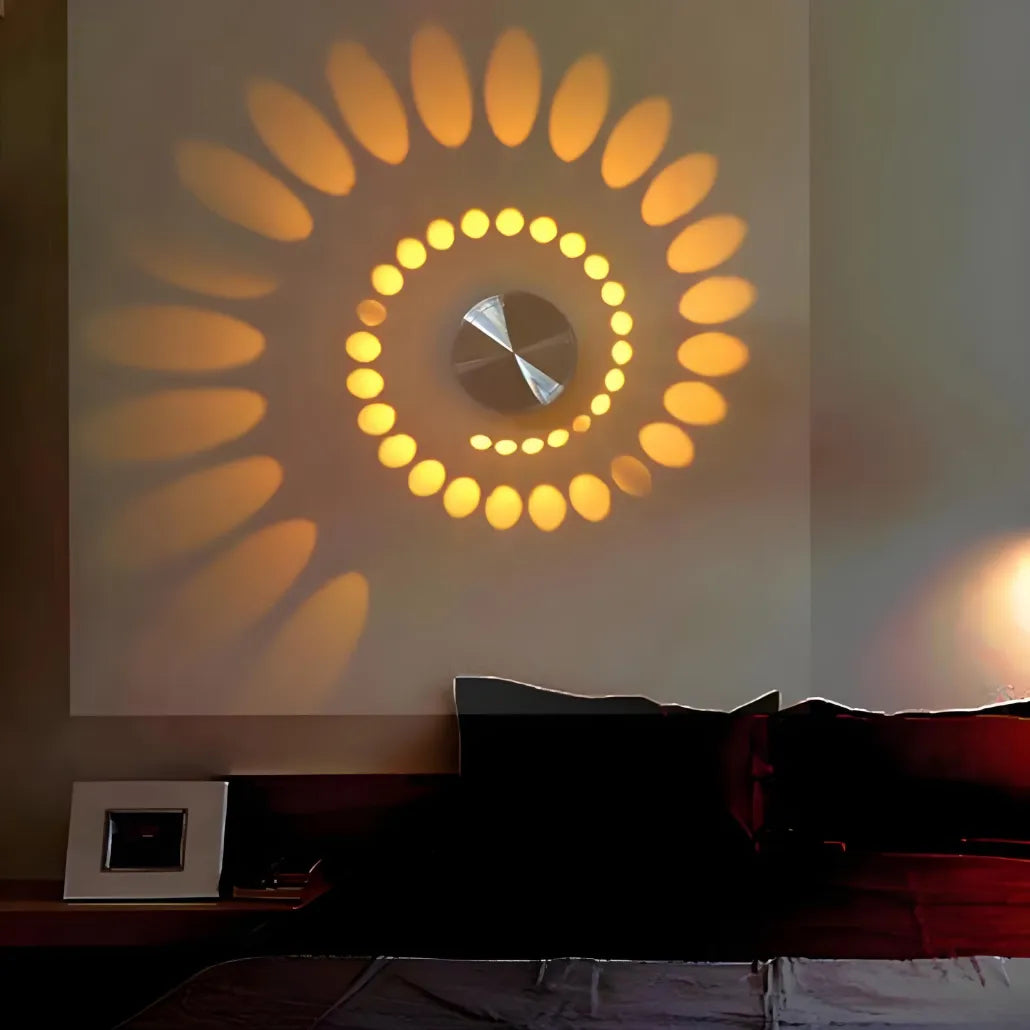 Applique Murale LED Projection Design Moderne Cylindrique Couloir