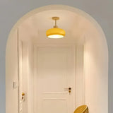 Plafonnier de couloir en verre et bois LED dimmable scandinave