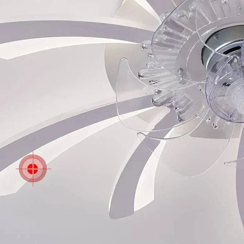 Ventilateur Plafonnier Led Fleur Blanche Pour Chambre - Lampe Magasin