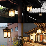 Suspension Extérieure Industrielle Lanterne Noir Led IP44 en Verre Pour Porche