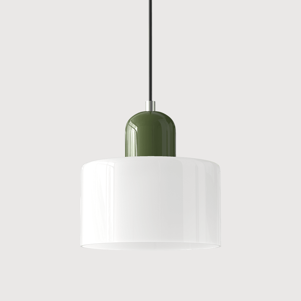 Suspension Contemporaine LED Cylindrique En Verre Coloré Pour Salle À Manger