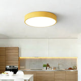 Plafonnier rond LED scandinave macaron dimmable pour chambre