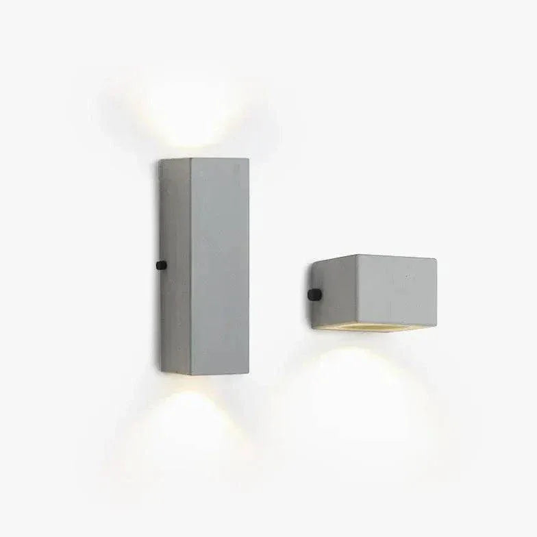 Éclairage Extérieur Carré Blanc Haut Et Bas - Lampe Magasin