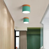spot LED de plafond cylindrique macaron scandinave dimmable pour couloir
