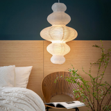 Suspension Papier Japonais LED Blanc Style Japonais Salon