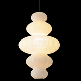 Suspension Papier Japonais LED Blanc Style Japonais Salon