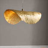 Suspension Feuille Laiton LED Design Moderne Doré Salle À Manger
