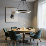 Suspension Anneau LED Minimaliste Aluminium Dimmable Salle À Manger