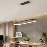 Suspension Ovale Contemporaine LED Dimmable Pour Salle À Manger