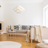 Suspension Origami LED Décorative Fleur Design Moderne Blanc