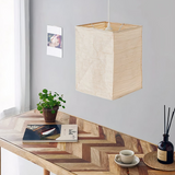 Suspension Papier Japonais Rectangulaire Blanc Style Lanterne Salon