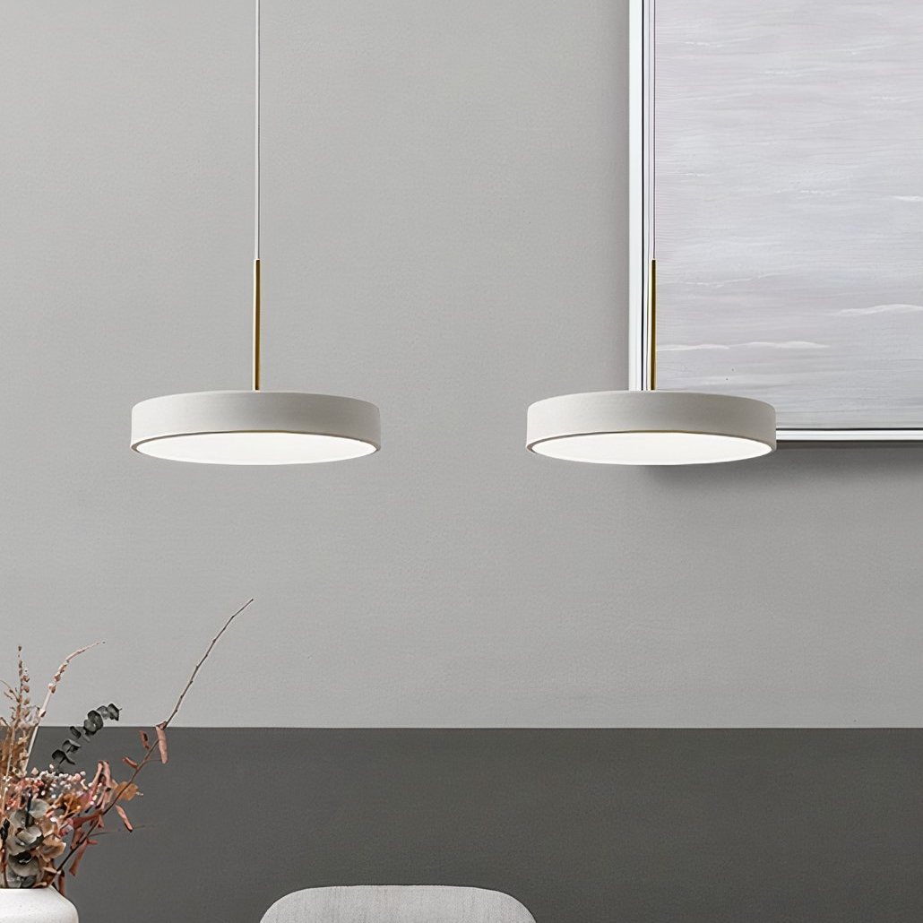Suspension moderne style LED nordique en forme de disque pour salle à manger